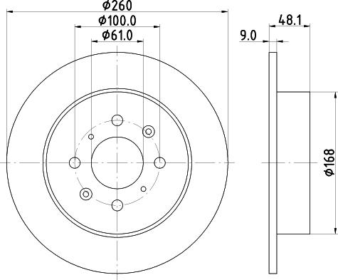 Nisshinbo ND8009K - Тормозной диск autospares.lv