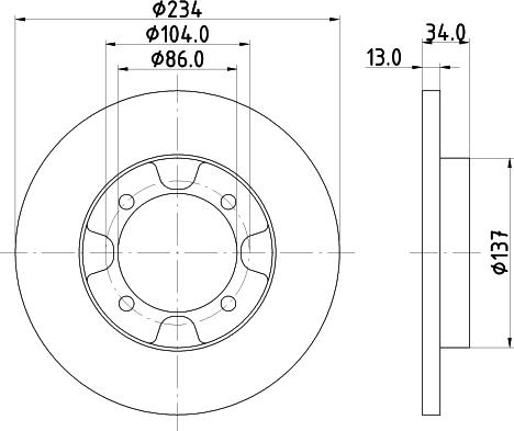 Nisshinbo ND3037 - Тормозной диск autospares.lv