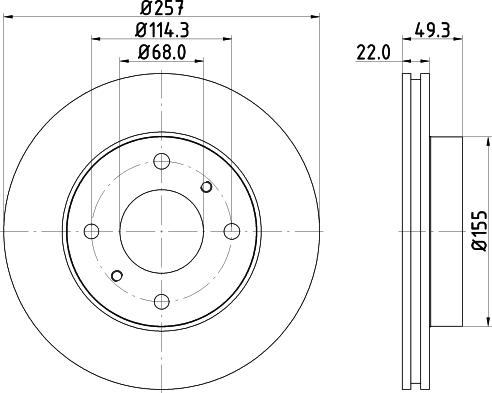 Nisshinbo ND2011K - Тормозной диск autospares.lv