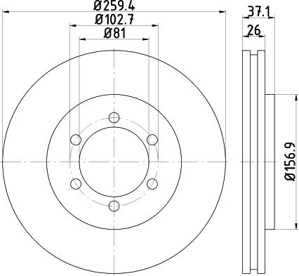 Nisshinbo ND2020 - Тормозной диск autospares.lv