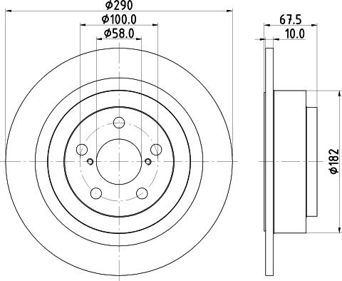 Nisshinbo ND7001K - Тормозной диск autospares.lv