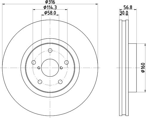 Nisshinbo ND7015K - Тормозной диск autospares.lv