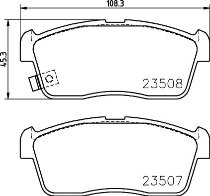 Nisshinbo NP9030 - Тормозные колодки, дисковые, комплект autospares.lv