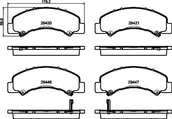 Nisshinbo NP4009SC - Тормозные колодки, дисковые, комплект autospares.lv