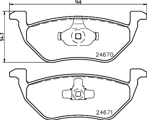 FORD USA J2MZ2V200R - Тормозные колодки, дисковые, комплект autospares.lv