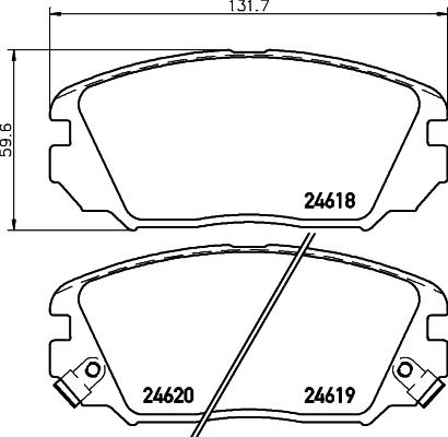 Nisshinbo NP6093 - Тормозные колодки, дисковые, комплект autospares.lv