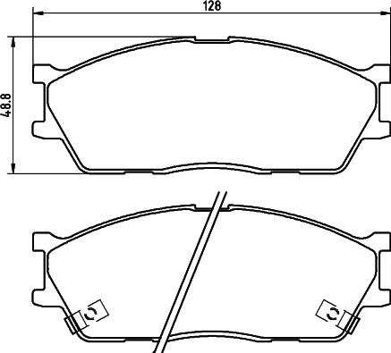 Nisshinbo NP6061 - Тормозные колодки, дисковые, комплект autospares.lv