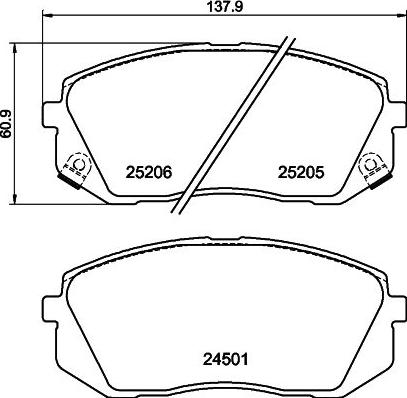 Nisshinbo NP6145 - Тормозные колодки, дисковые, комплект autospares.lv