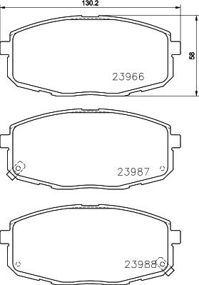 Nisshinbo NP6023 - Тормозные колодки, дисковые, комплект autospares.lv