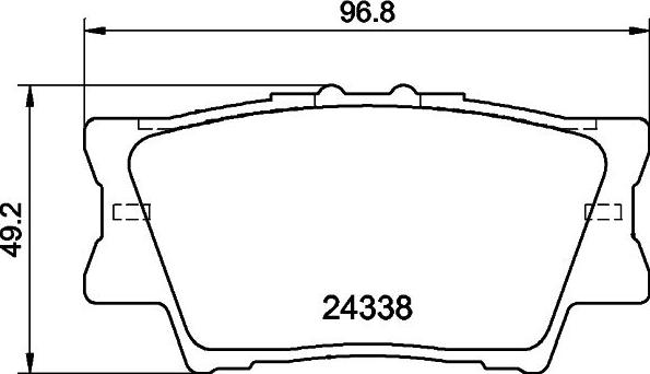 Nisshinbo NP1016 - Тормозные колодки, дисковые, комплект autospares.lv