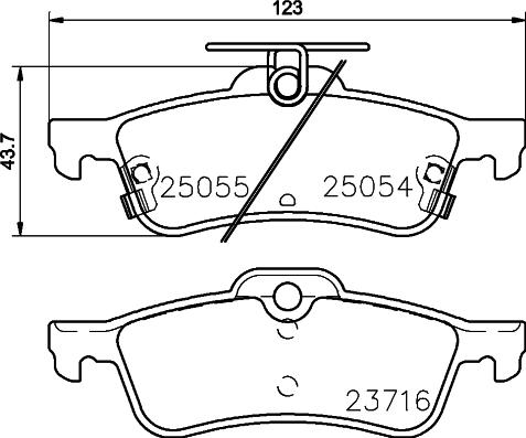 Nisshinbo NP8041 - Тормозные колодки, дисковые, комплект autospares.lv