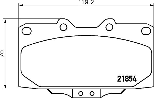 Nisshinbo NP2049 - Тормозные колодки, дисковые, комплект autospares.lv