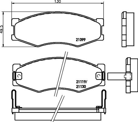 Nisshinbo NP2055SC - Тормозные колодки, дисковые, комплект autospares.lv