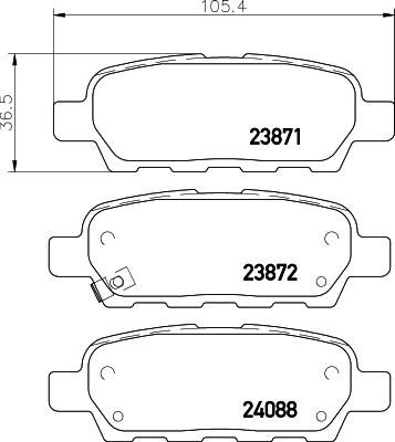 Nisshinbo NP2004 - Тормозные колодки, дисковые, комплект autospares.lv