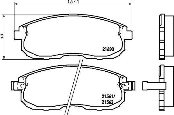 Nisshinbo NP2002 - Тормозные колодки, дисковые, комплект autospares.lv