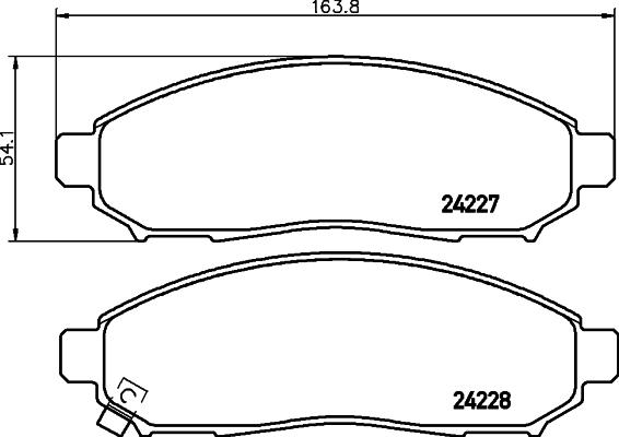 Nisshinbo NP2020SC - Тормозные колодки, дисковые, комплект autospares.lv