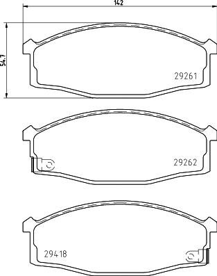 Nisshinbo NP2103 - Тормозные колодки, дисковые, комплект autospares.lv