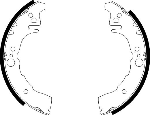 Nisshinbo NS1009 - Комплект тормозных колодок, барабанные autospares.lv