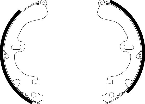 Nisshinbo NS1004 - Комплект тормозных колодок, барабанные autospares.lv