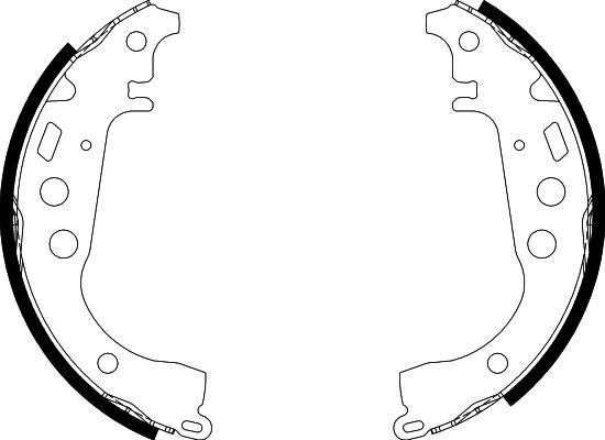 Nisshinbo NS1008 - Комплект тормозных колодок, барабанные autospares.lv