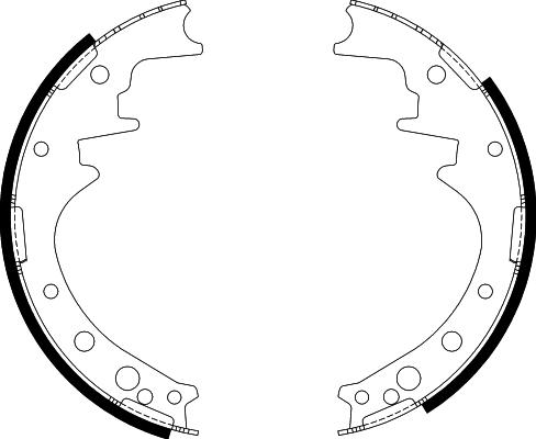 Nisshinbo NS1003 - Комплект тормозных колодок, барабанные autospares.lv