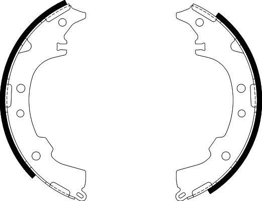 Nisshinbo NS1007 - Комплект тормозных колодок, барабанные autospares.lv