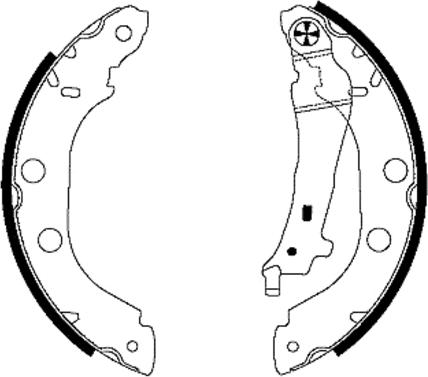 Nisshinbo NS2011 - Комплект тормозных колодок, барабанные autospares.lv