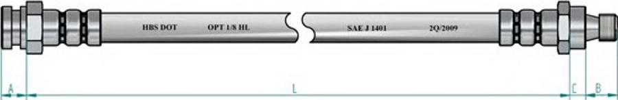 NK 852627 - Тормозной шланг autospares.lv