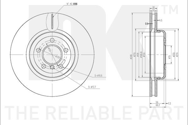 NK 341593 - Тормозной диск autospares.lv