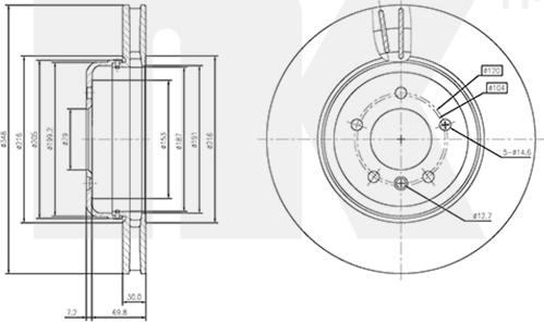 NK 3415103 - Тормозной диск autospares.lv