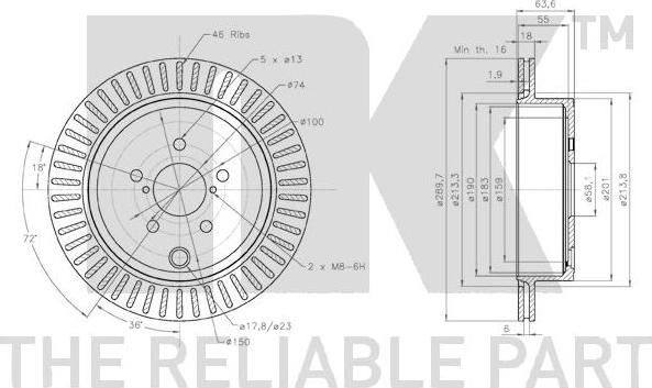 NK 314426 - Тормозной диск autospares.lv