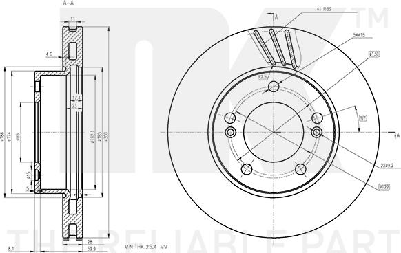 NK 315705 - Тормозной диск autospares.lv