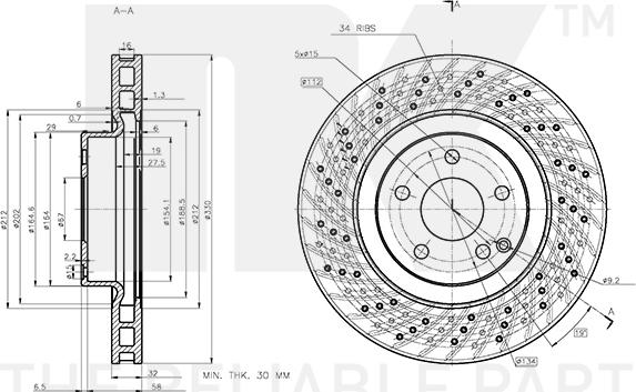 NK 3133147 - Тормозной диск autospares.lv