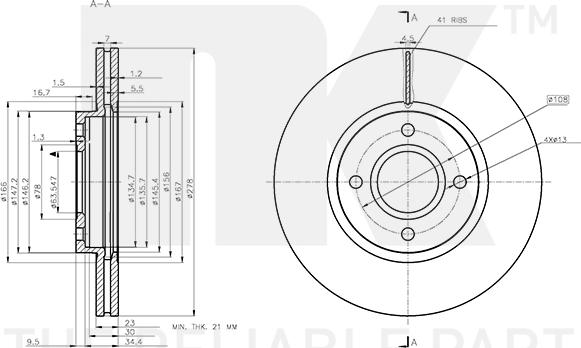 NK 312598 - Тормозной диск autospares.lv