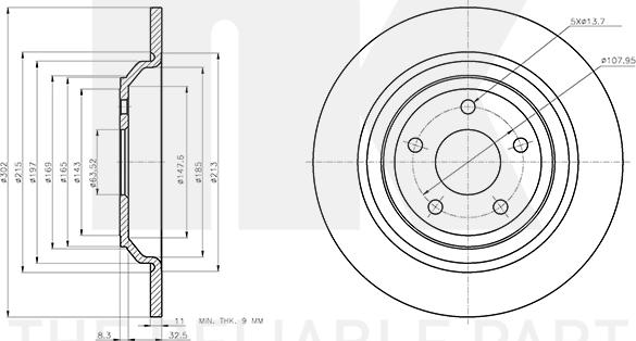 NK 3125113 - Тормозной диск autospares.lv