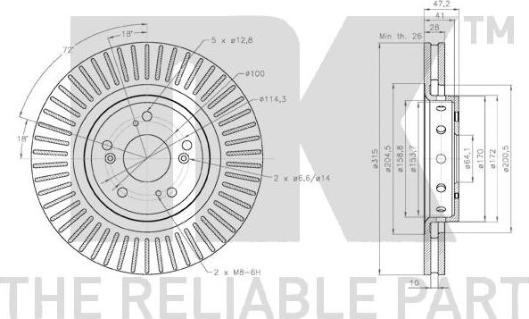 NK 312669 - Тормозной диск autospares.lv