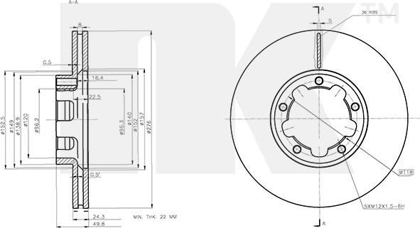 NK 312299 - Тормозной диск autospares.lv