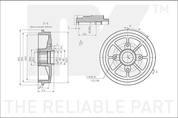 NK 251917 - Тормозной барабан autospares.lv