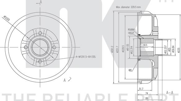 NK 253934 - Тормозной барабан autospares.lv