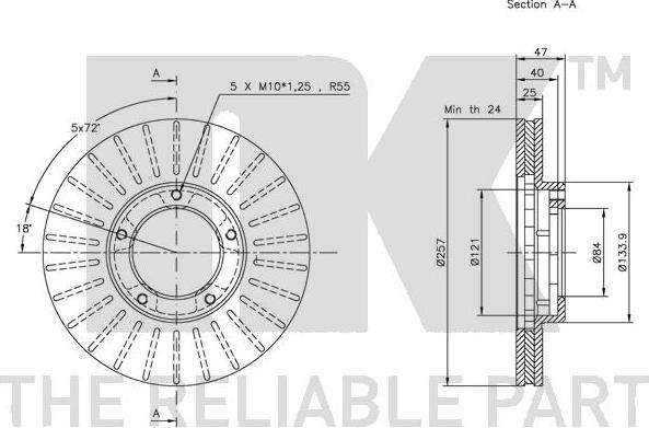 NK 209949 - Тормозной диск autospares.lv