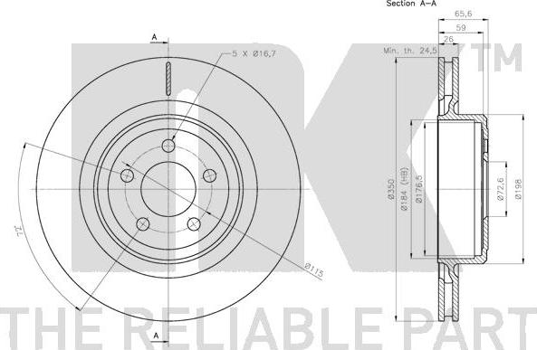 NK 209326 - Тормозной диск autospares.lv