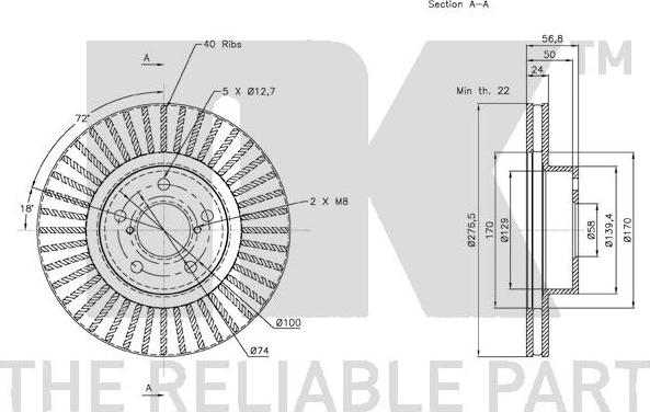 NK 204406 - Тормозной диск autospares.lv