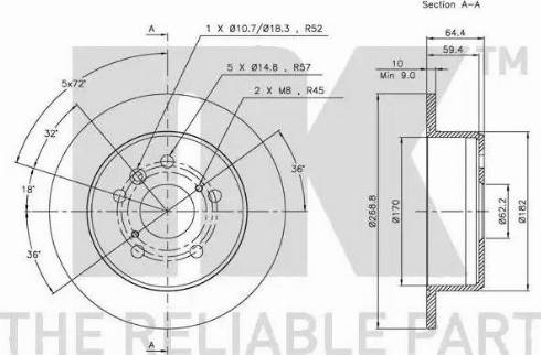 NK 314548 - Тормозной диск autospares.lv