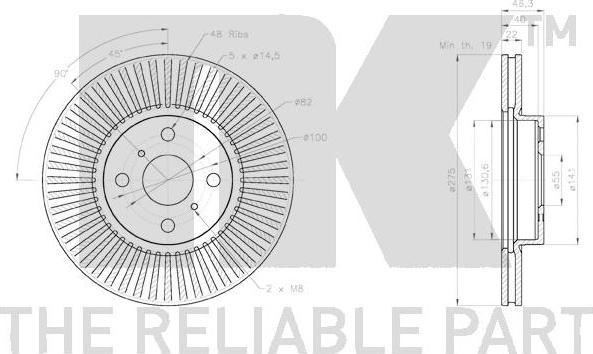 NK 3145108 - Тормозной диск autospares.lv