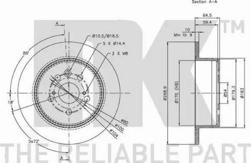 NK 314533 - Тормозной диск autospares.lv