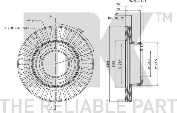 NK 204003 - Тормозной диск autospares.lv