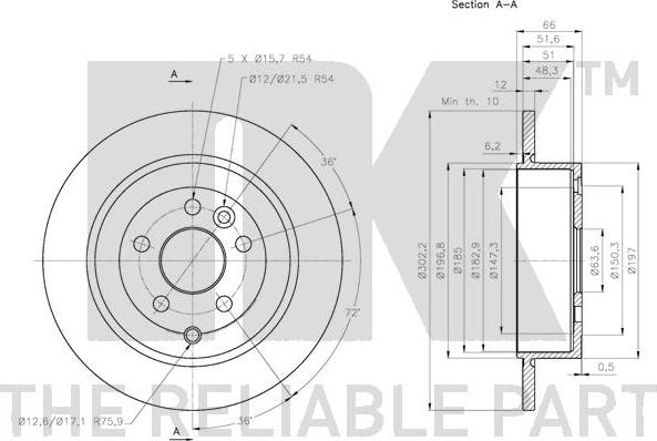 NK 314031 - Тормозной диск autospares.lv