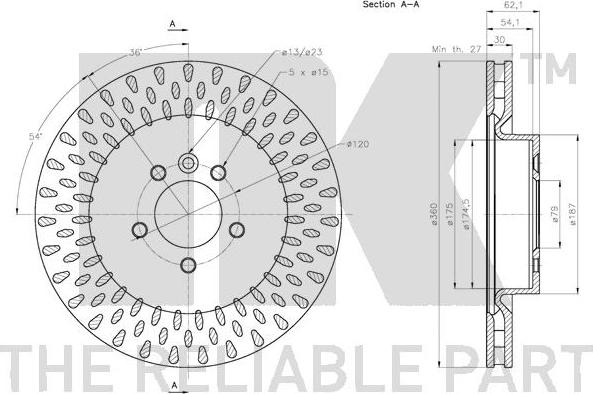 NK 204037 - Тормозной диск autospares.lv