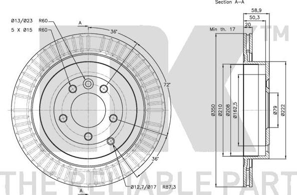 NK 314029 - Тормозной диск autospares.lv