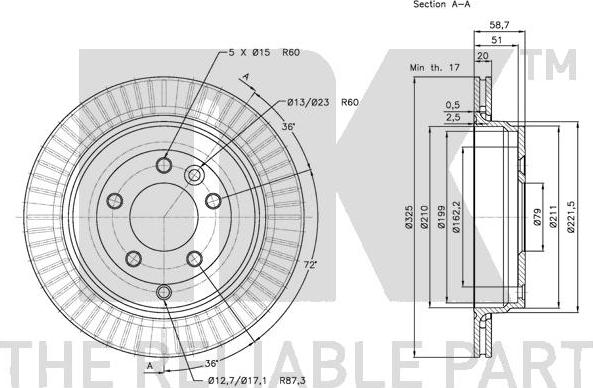 NK 204028 - Тормозной диск autospares.lv